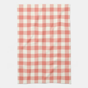 Serviette de cuisine de motif de guingan dans le