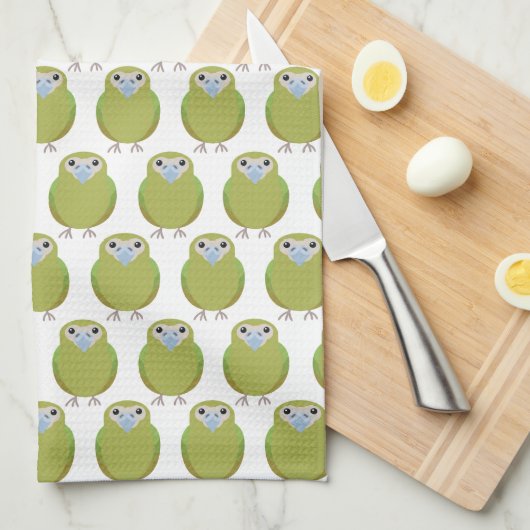 Serviette de cuisine de motif de perroquet de (Quart Plié)