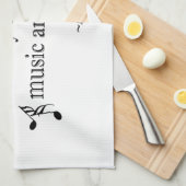Serviette de cuisine de musique et de citation de (Quart Plié)