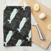 serviette de cuisine de natation de baleines (Quart Plié)