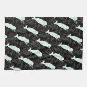 serviette de cuisine de natation de baleines (Horizontal)