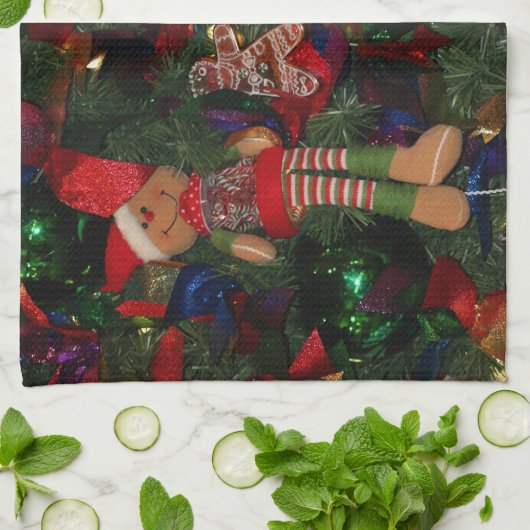 Serviette de cuisine de Noël (Plié)