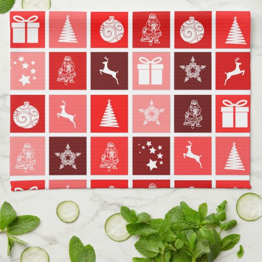 serviette de cuisine de Noël (Plié)