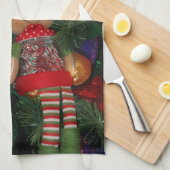 Serviette de cuisine de Noël (Quart Plié)