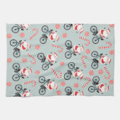 Serviette de cuisine de Noël à vélo (Horizontal)
