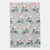 Serviette de cuisine de Noël à vélo (Vertical)