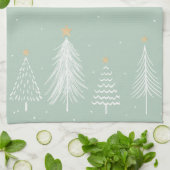 Serviette de cuisine de Noël Arbres (Plié)
