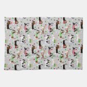 Serviette de cuisine de Noël Basset Hound (Horizontal)