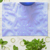 Serviette de cuisine de Noël bleu (Plié)