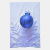 Serviette de cuisine de Noël bleu (Vertical)