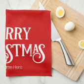 Serviette de cuisine de Noël classique (Quart Plié)