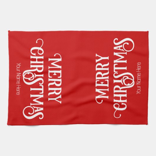 Serviette de cuisine de Noël classique (Horizontal)