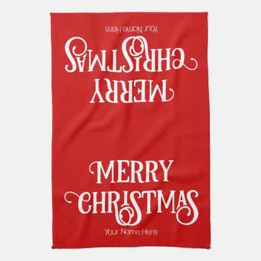 Serviette de cuisine de Noël classique (Vertical)