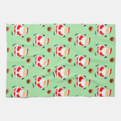 Serviette de cuisine de Noël de basket-ball (Horizontal)
