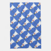 Serviette de cuisine de Noël de bonhommes de neige (Vertical)