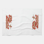Serviette de cuisine de Noël Feliz Navidad (Horizontal)