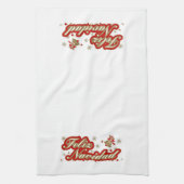 Serviette de cuisine de Noël Feliz Navidad (Vertical)