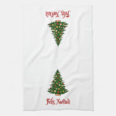Serviette de cuisine de Noël Feliz Navidad Tree (Vertical)