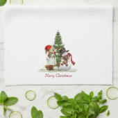 Serviette de cuisine de Noël/hiver (Plié)