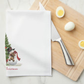 Serviette de cuisine de Noël/hiver (Quart Plié)