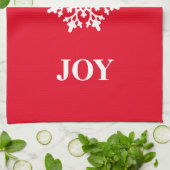 Serviette de cuisine de Noël Joie Flocon de neige (Plié)