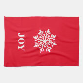 Serviette de cuisine de Noël Joie Flocon de neige (Horizontal)