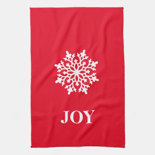 Serviette de cuisine de Noël Joie Flocon de neige (Vertical)