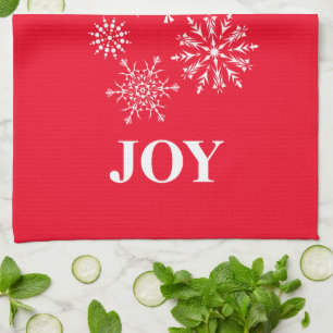 Serviette de cuisine de Noël Joie Snowflakes