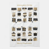 Serviette de cuisine de Noël Joyeux cadeaux de Noë (Vertical)