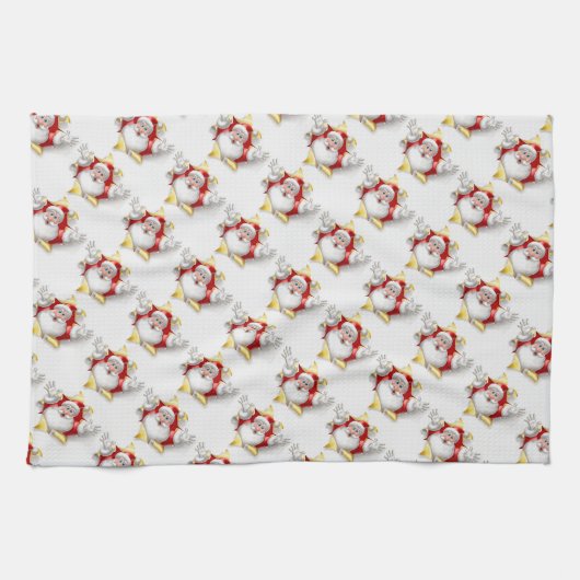 Serviette de cuisine de Noël/Père Noël (Horizontal)