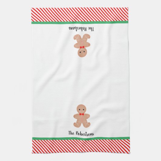 Serviette de cuisine de Noël personnalisée (Vertical)