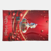 Serviette de cuisine de Noël pour canard mignon (Horizontal)
