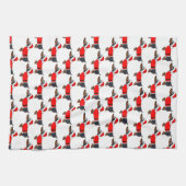Serviette de cuisine de Noël pour chien de Père No (Horizontal)