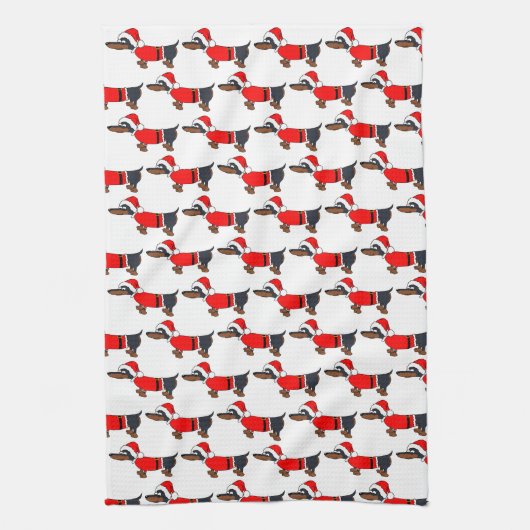Serviette de cuisine de Noël pour chien de Père No (Vertical)