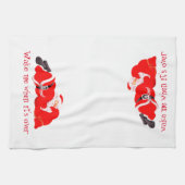 Serviette de cuisine de Noël Réveillez-moi quand P (Horizontal)