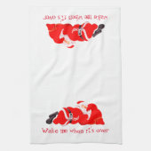 Serviette de cuisine de Noël Réveillez-moi quand P (Vertical)