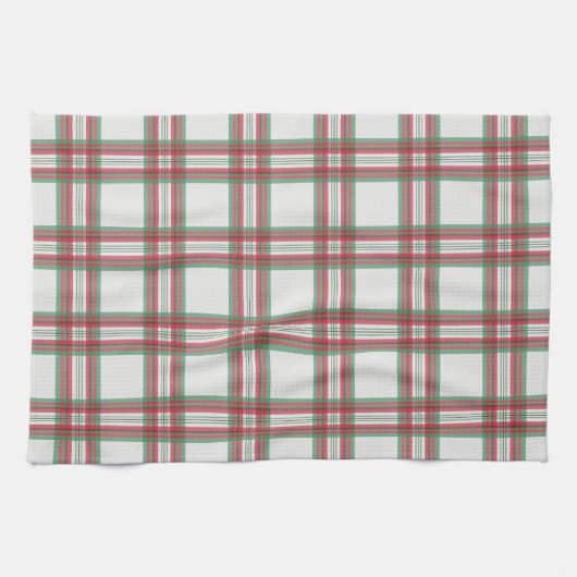 Serviette de cuisine de Noël Rustique Plaid (Horizontal)