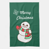Serviette de cuisine de Noël Snowman (Vertical)