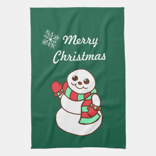 Serviette de cuisine de Noël Snowman (Vertical)
