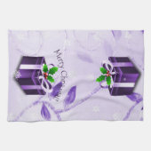 Serviette de cuisine de Noël violet (Horizontal)