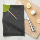 Serviette de cuisine de noir de temps de Martini (Quart Plié)