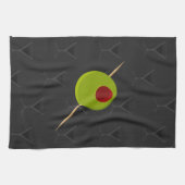 Serviette de cuisine de noir de temps de Martini (Horizontal)