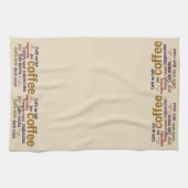 Serviette de cuisine de nuage de café (Horizontal)