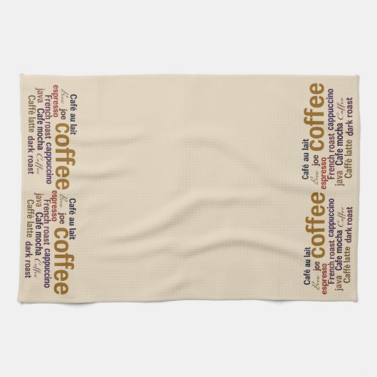 Serviette de cuisine de nuage de café (Horizontal)