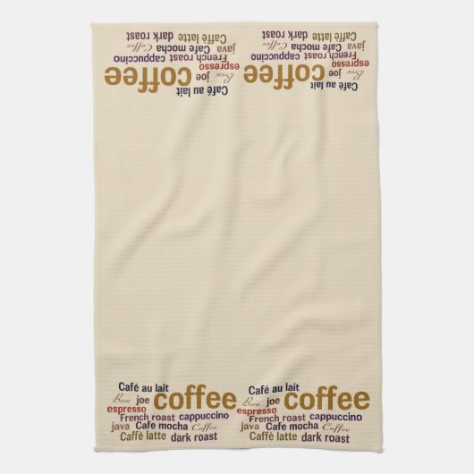 Serviette de cuisine de nuage de café (Vertical)