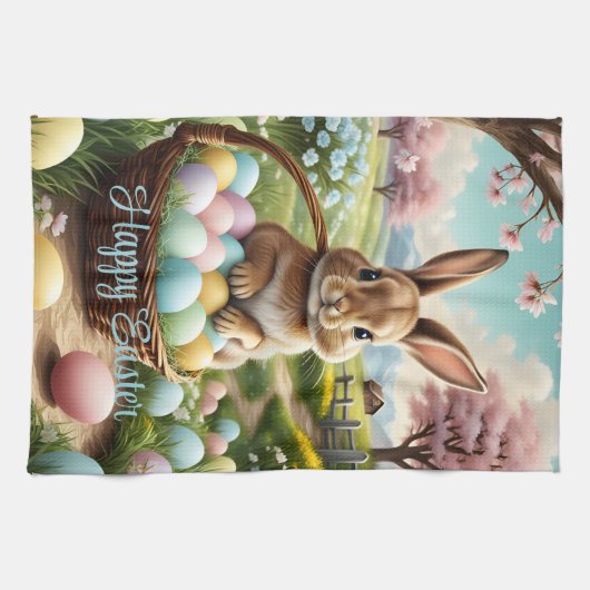 Serviette de cuisine de Pâques (Horizontal)