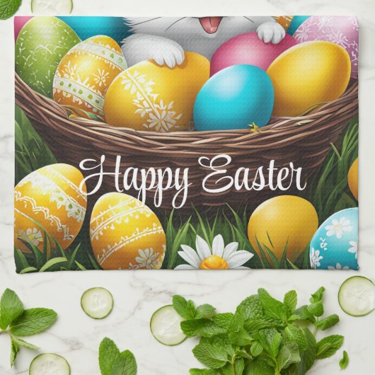 Serviette de cuisine de Pâques (Plié)