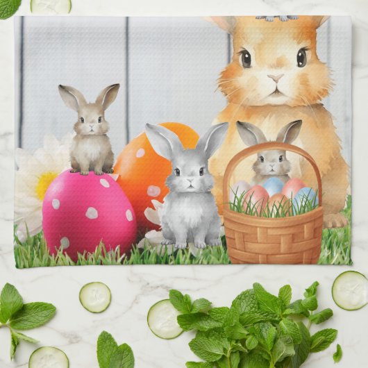 Serviette de cuisine de Pâques (Plié)