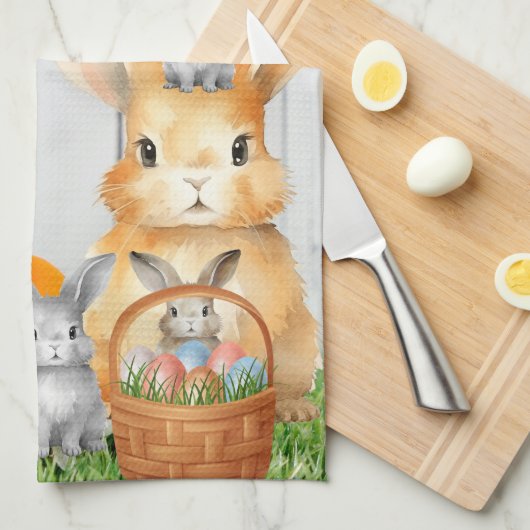 Serviette de cuisine de Pâques (Quart Plié)