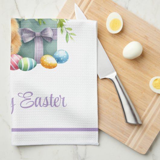 Serviette de cuisine de Pâques (Quart Plié)